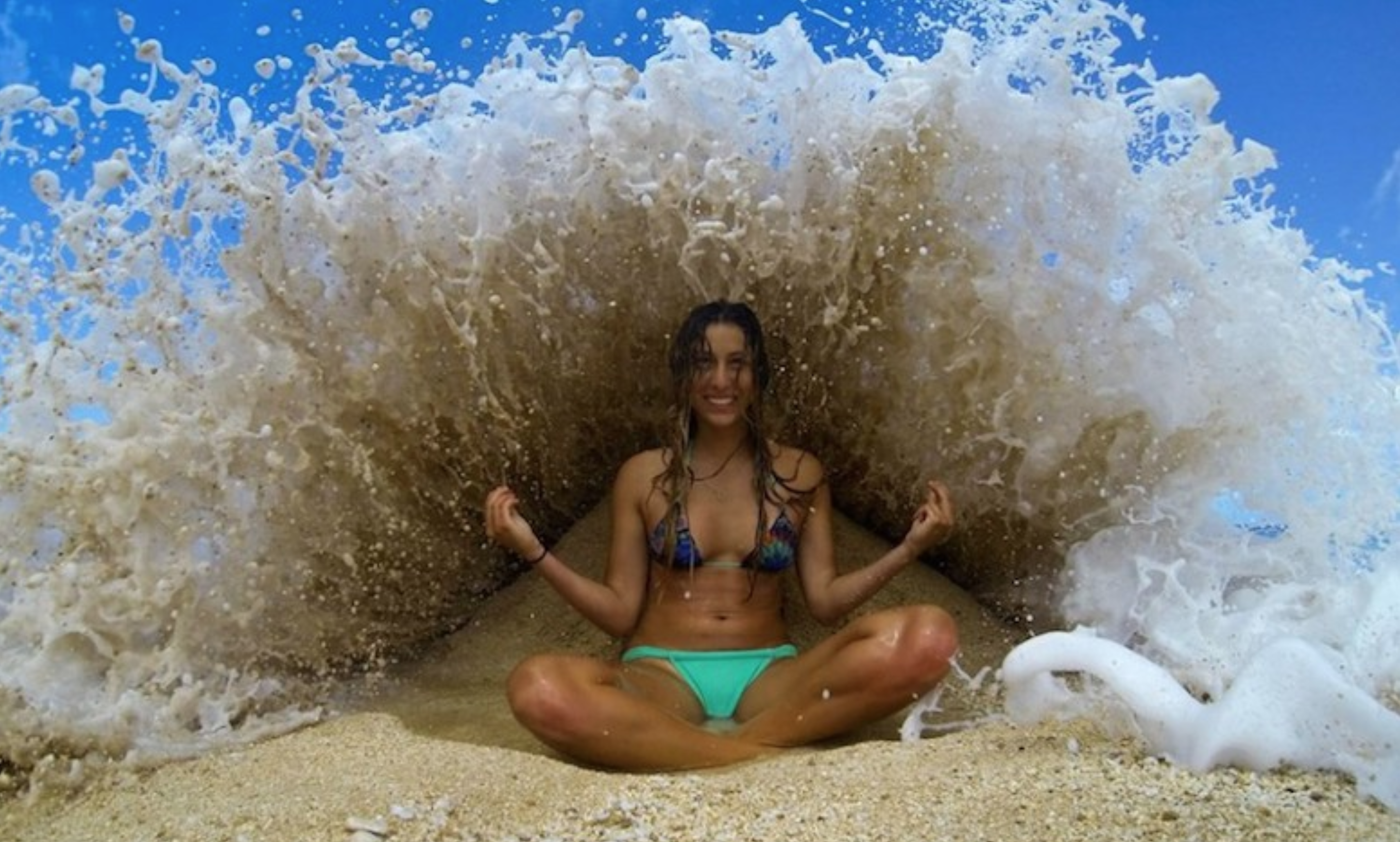 Beach photo great timing